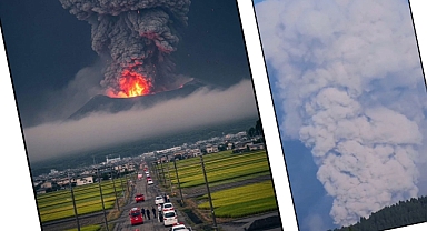 Japonya'da Şinmoe Yanardağı patladı