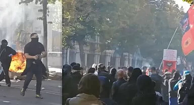 Arnavutluk Eğitim Bakanlığı binası ateşe verildi